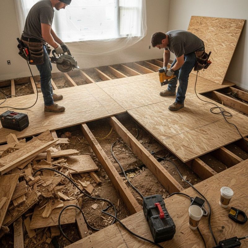 Local Subfloor Repair pros at work